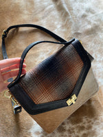 Pendleton Fabric Plaid Black Sage Crossbody Bag