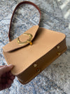 Tan Horseshoe Handbag- Ready to Ship