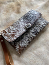 Speckled Cowhide Clutch